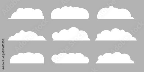 Cloud vector icon set 