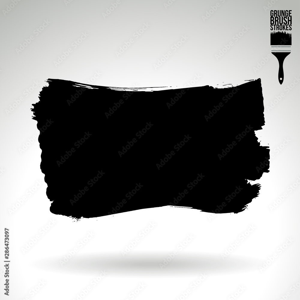 Black brush stroke and texture. Grunge vector abstract hand - painted element. Underline and border design. Black brush stroke and texture. Grunge vector abstract hand - painted element. Underline and border design.