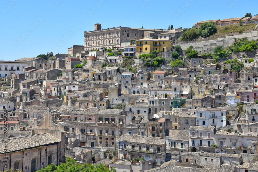 Holidays in the old town of Modica, Sicily, a UNESCO World Heritage Site.
