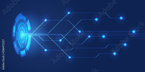 Abstract futuristic object. Hi-tech communication concept futuristic digital innovation background vector illustration