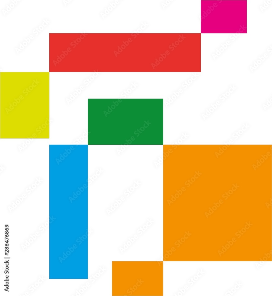 Set of colorful squares