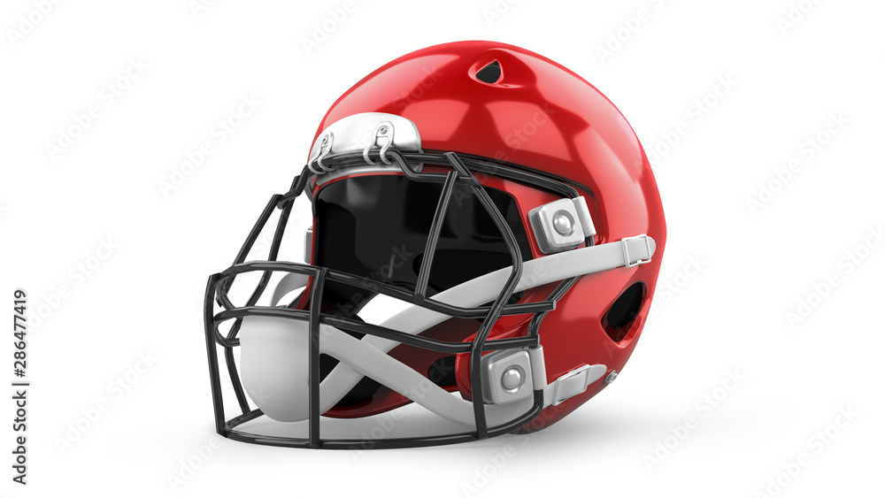 Fototapeta premium American Football Helmet Isolated on White