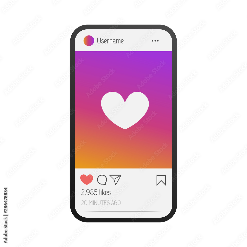 Social media photo frame gradient colour, ui, app, web. Stories template. Mobile interface. Social media photo frame gradient colour, ui, app, web. Stories template. Mobile interface.