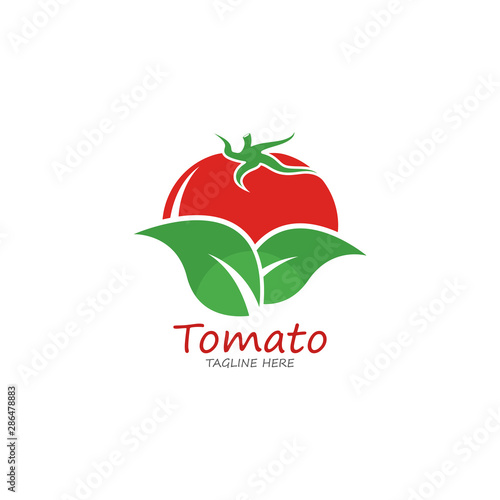 Tomato logo vector icon design 