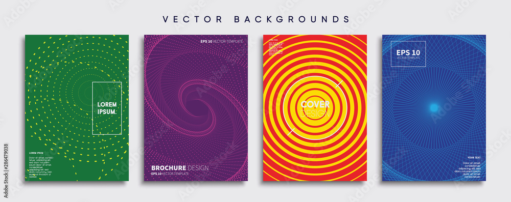 Minimal Vector cover designs. Future Poster template.