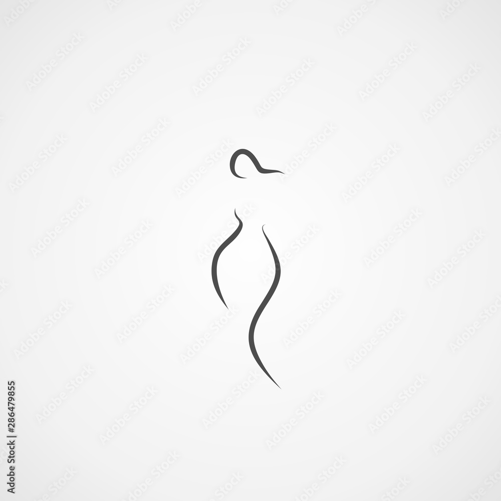silhouette of a woman body shape icon vector silhouette of a woman body shape icon vector