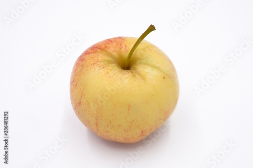 close up red apple isolated on white background