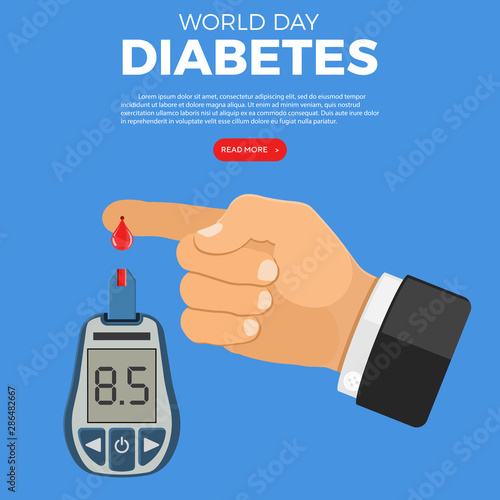 Blood Glucose Meter in Hand