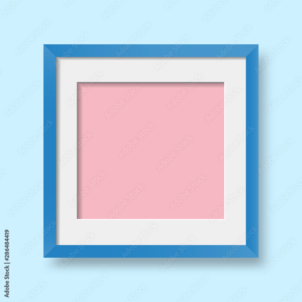 Realistic photo frame mockup isolated. Poster template for your presentations