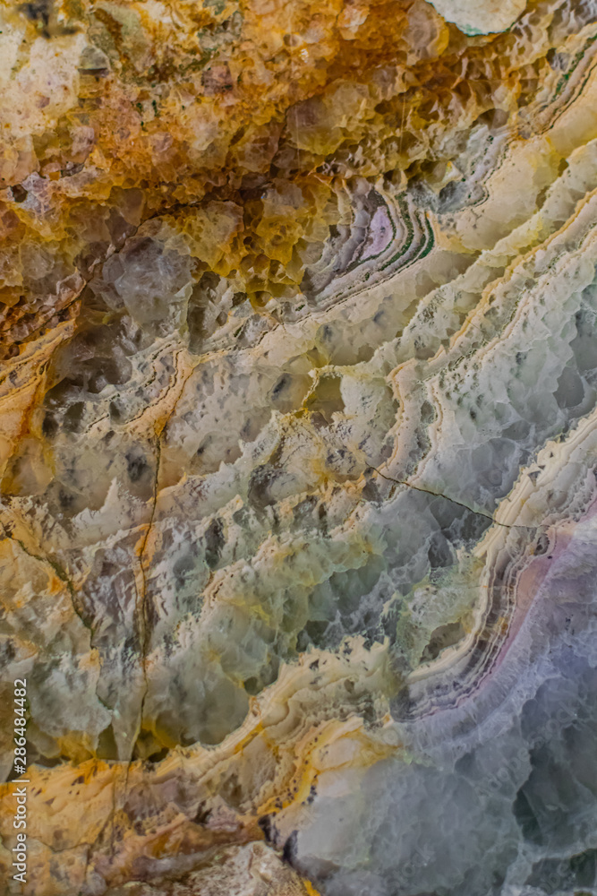 Fluorite surface texture close view