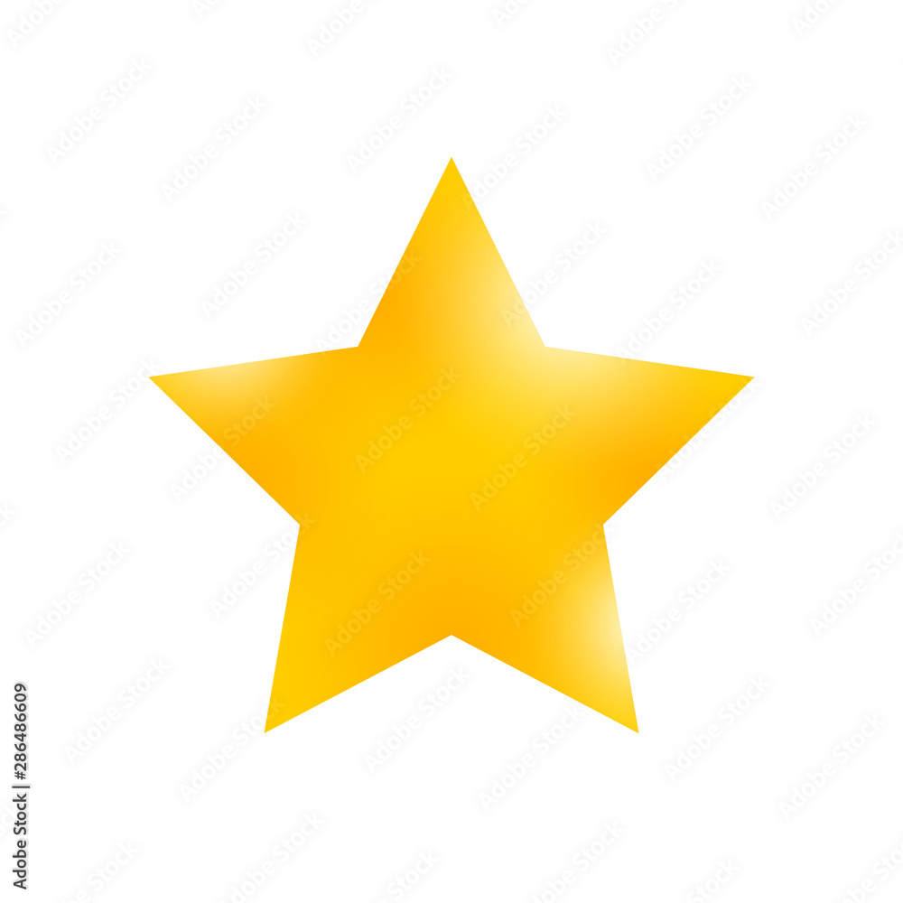 Gold star vector icon isolated Gold star vector icon isolated