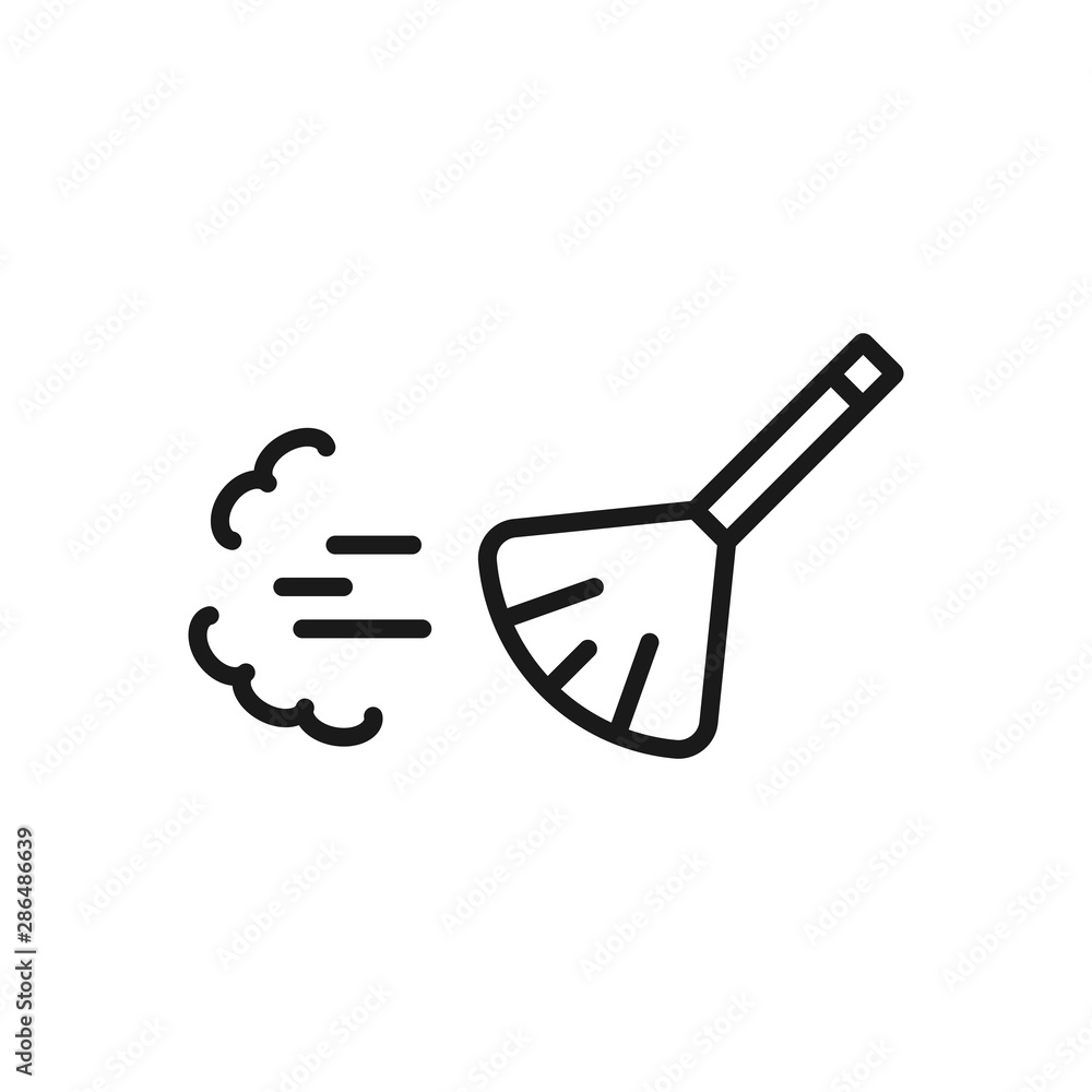 clean with brush - minimal line web icon. simple vector illustration. concept for infographic, website or app. clean with brush - minimal line web icon. simple vector illustration. concept for infographic, website or app.
