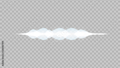 Vector illustration of soundwave intelligent technologies. Personal assistant and voice recognition concept gradient logo on transparent background