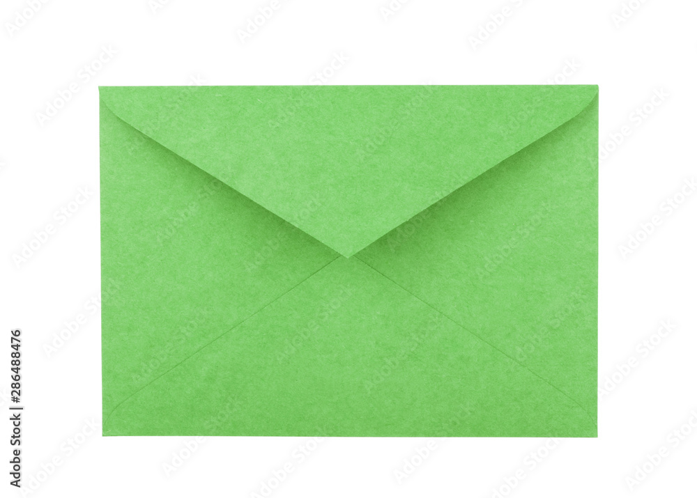 Green Open Envelope Isolated on White Background. Green Open Envelope Isolated on White Background.