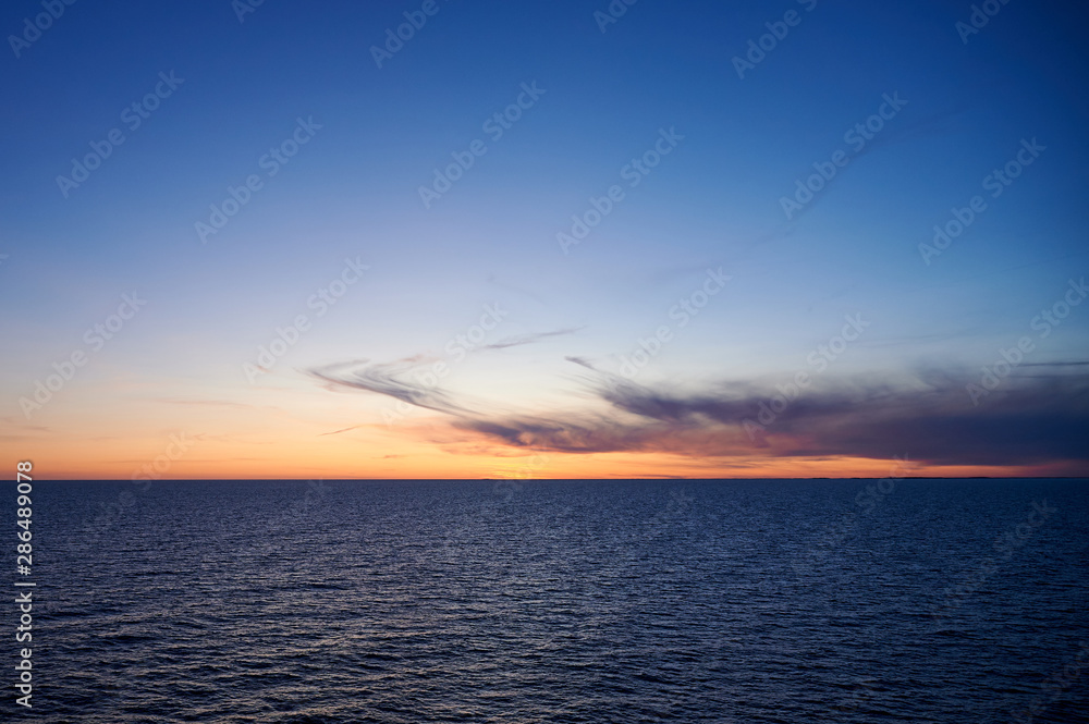 sunset over sea sunset over sea