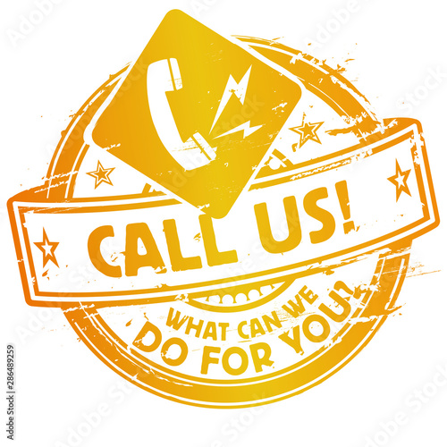 Stempel mit call us