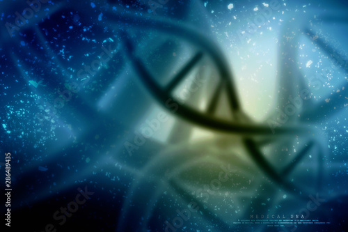 3d render of dna structure  abstract background