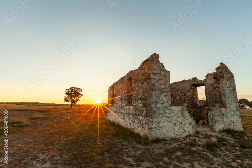 Historic abandoned St Mary’s church ruins, Yarra, near Goulburn, NSW Australia