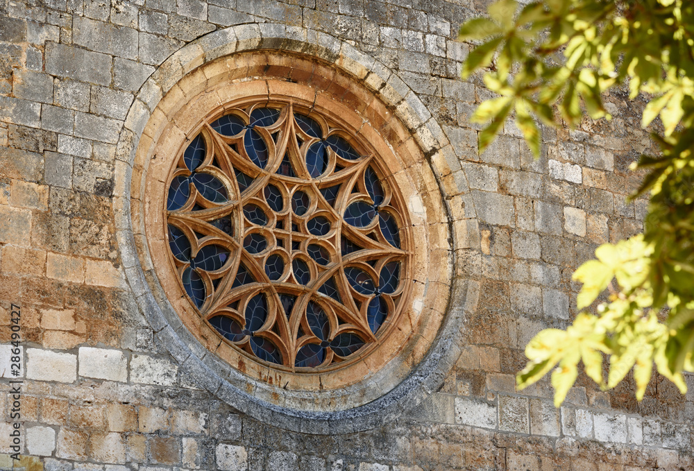 gothic rose window of Covarrubias collegiate