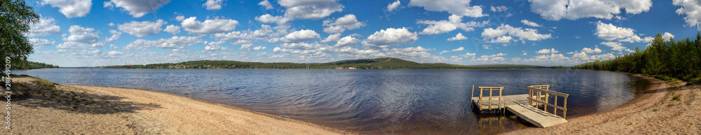 Panorama View of Ounasjärvi Lake