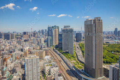 春の東京都市風景