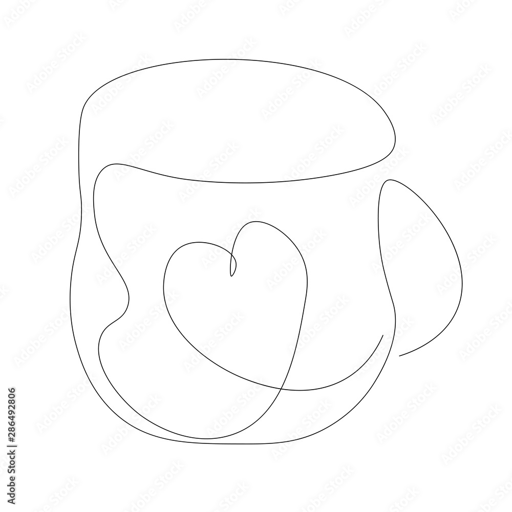 Cup of coffee valentines day vector illustration Cup of coffee valentines day vector illustration