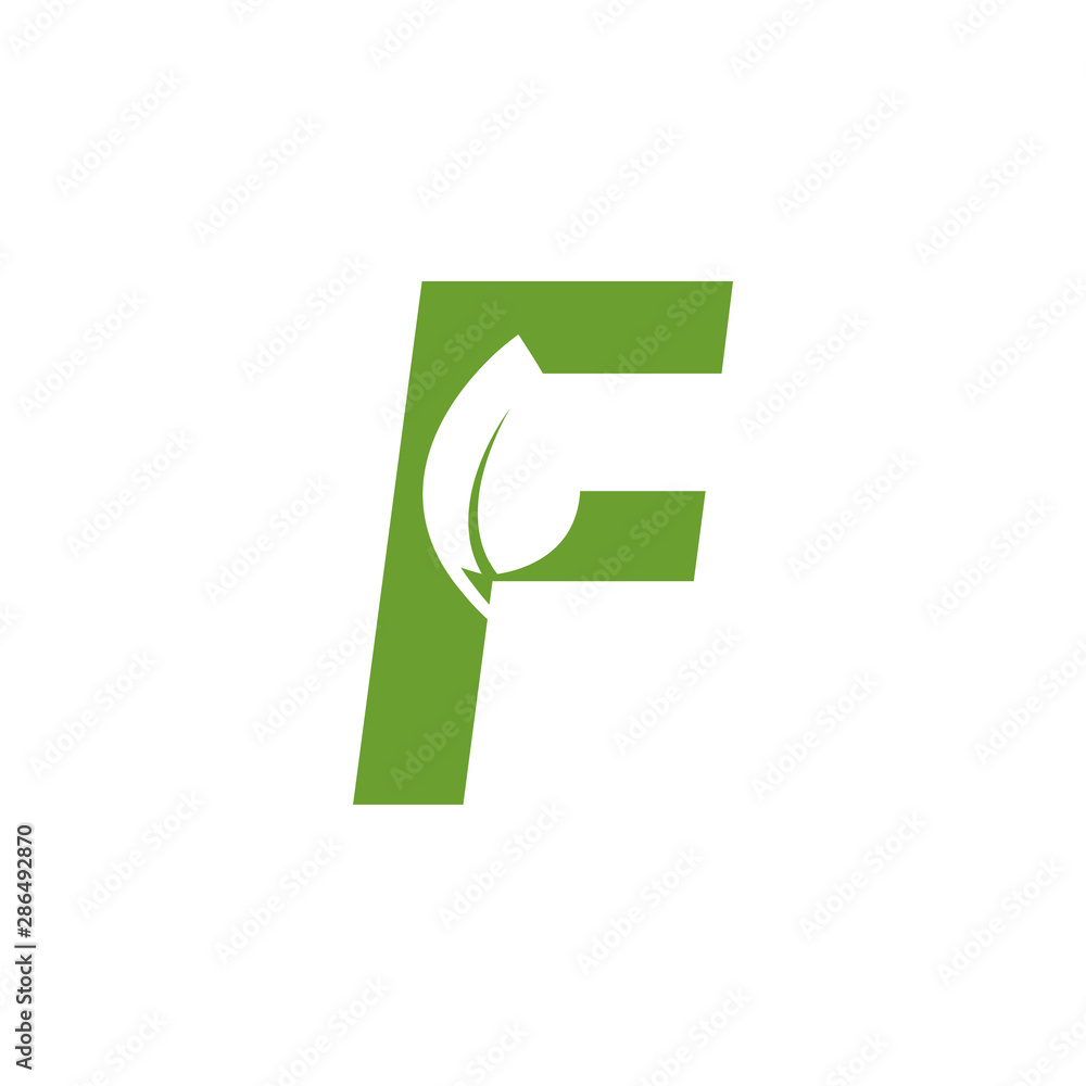 Alphabet leaf graphic design template vector isolated illustration Alphabet leaf graphic design template vector isolated illustration