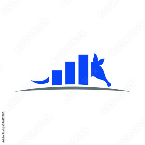 Aardvark Vector Logo. Business Bar Chart Icon and Symbol. Eps 10.