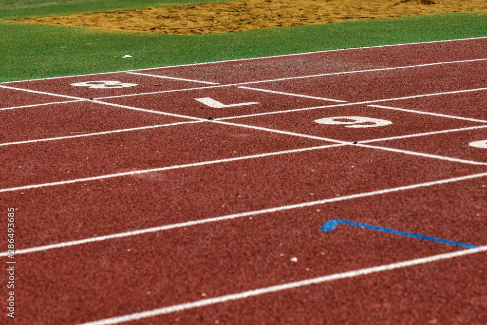 Fototapeta premium The beautiful runway, in the track and field