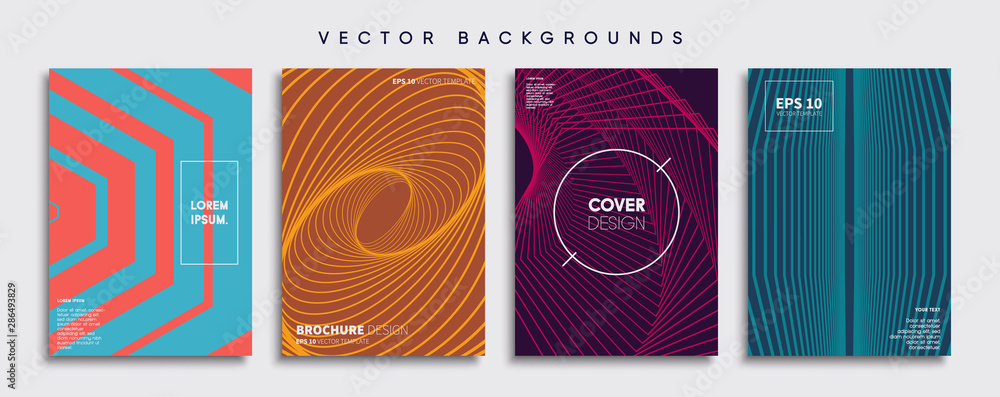 Minimal Vector cover designs. Future Poster template.