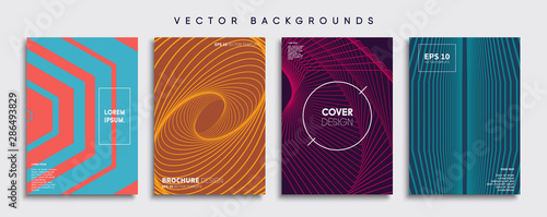 Obraz na płótnie Minimal Vector cover designs. Future Poster template. w salonie