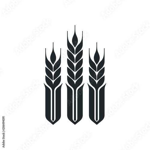 Wheat grain Vector Logo. Icon and Symbol. Eps 10.