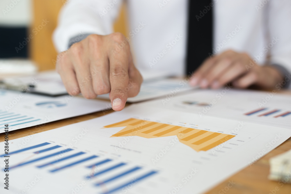 custom made wallpaper toronto digitalFinancial and investment planning, Head of Marketing is analyzing data from the summary graph statistics for executives, business meetings.