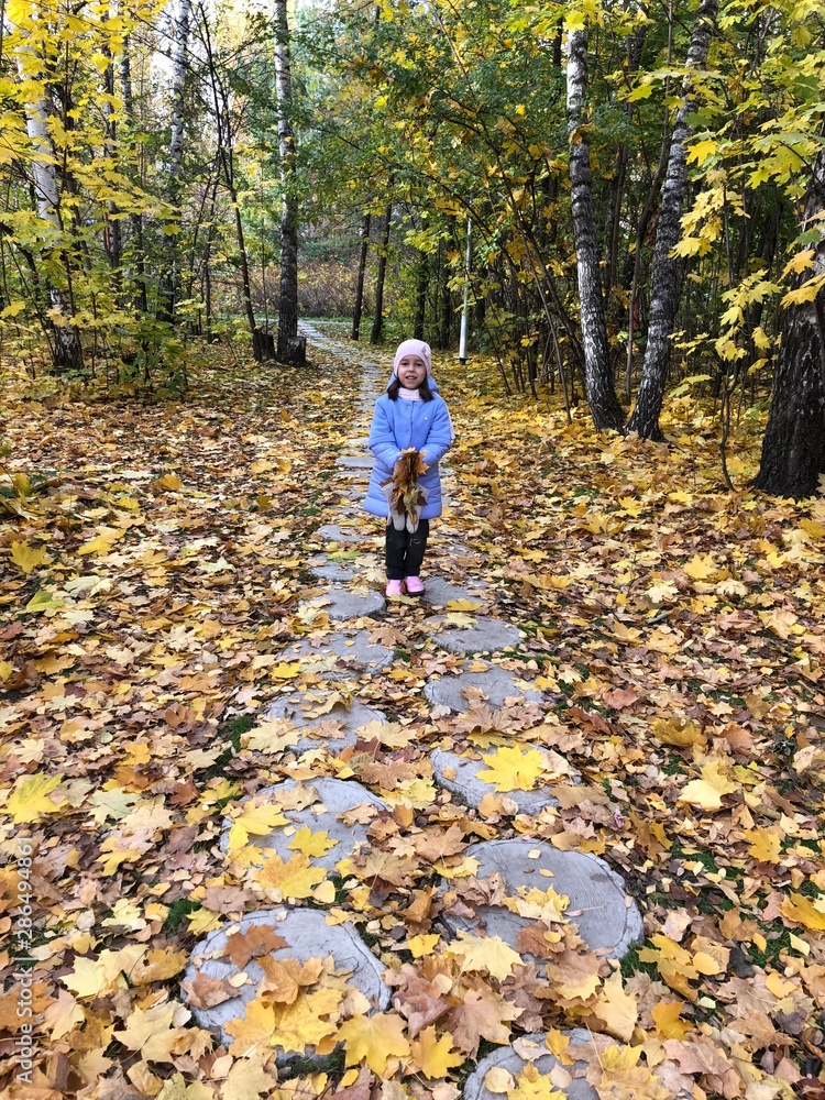 girl in autumn park