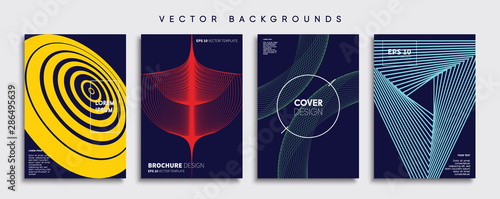 Obraz na płótnie Minimal Vector cover designs. Future Poster template. w salonie
