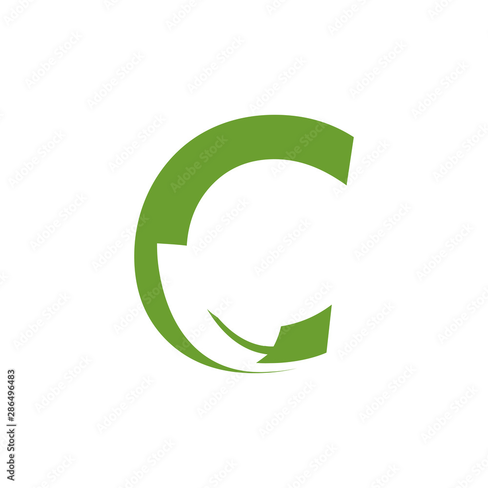 Alphabet leaf graphic design template vector isolated illustration Alphabet leaf graphic design template vector isolated illustration
