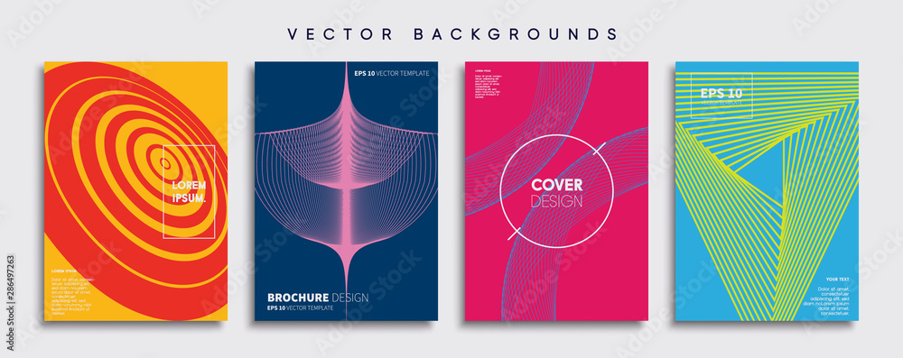 Minimal Vector cover designs. Future Poster template.