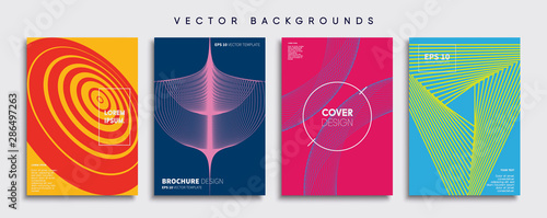 Obraz na płótnie Minimal Vector cover designs. Future Poster template. w salonie