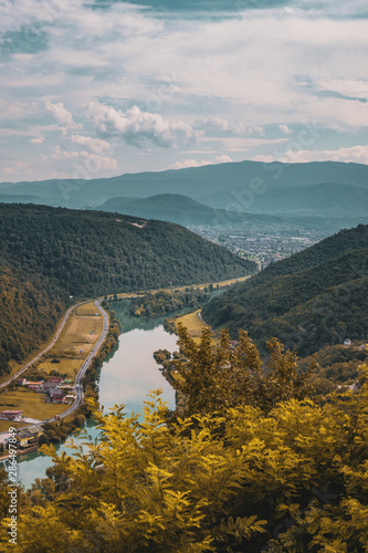 Una river canyon and a view on the city of Bihac