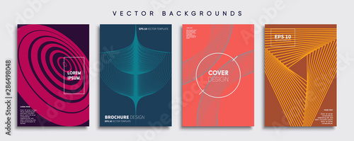 Obraz na płótnie Minimal Vector cover designs. Future Poster template. w salonie