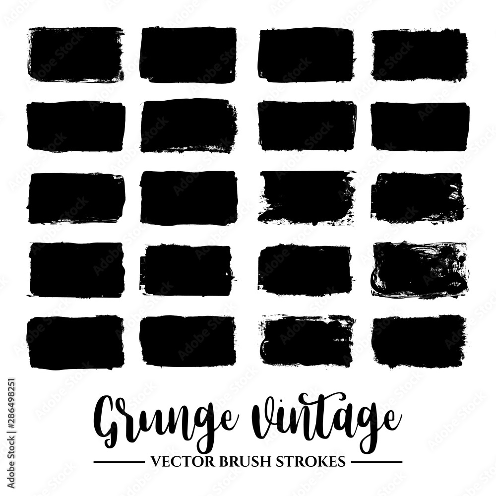 Set of black brush stroke and texture. Grunge vector abstract hand - painted element. Underline and border. Set of black brush stroke and texture. Grunge vector abstract hand - painted element. Underline and border.