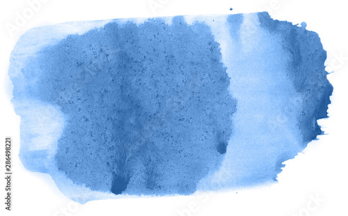 Wallpaper Mural Abstract watercolor background hand-drawn on paper. Volumetric smoke elements. Blue color. For design, web, card, text, decoration, surfaces. Torontodigital.ca