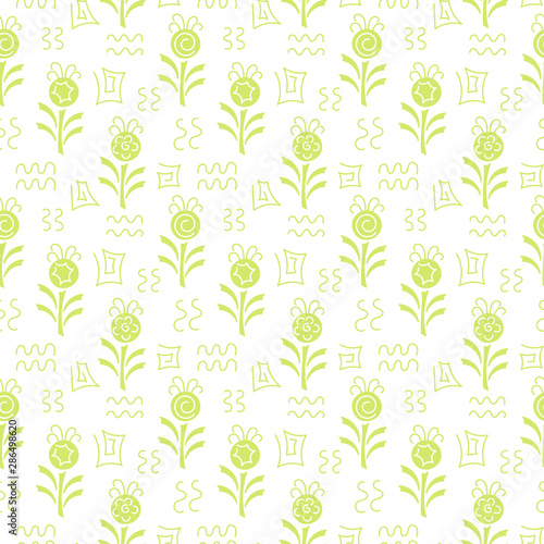 Monochrome. Seamless pattern. Simple flat floral motif . Suitable for fabrics  Wallpapers  album covers  phone cases Vector