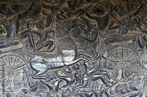 bas relief at Angkor Wat