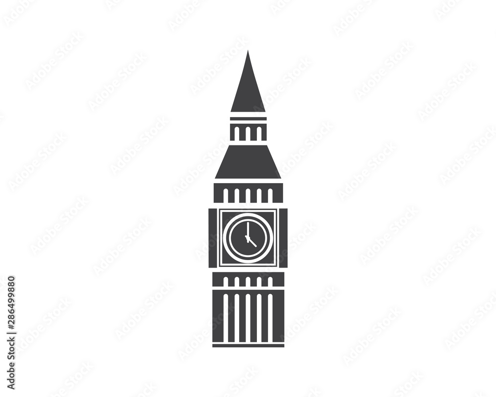 Big ben building landmark icon vector Big ben building landmark icon vector