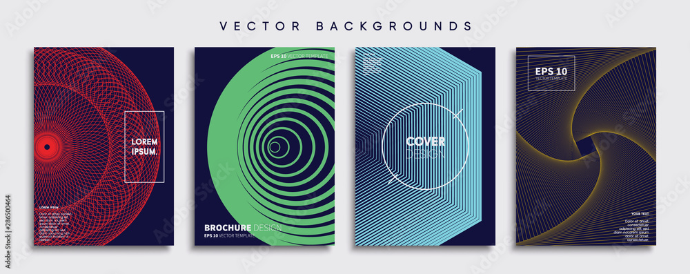 Minimal Vector cover designs. Future Poster template.