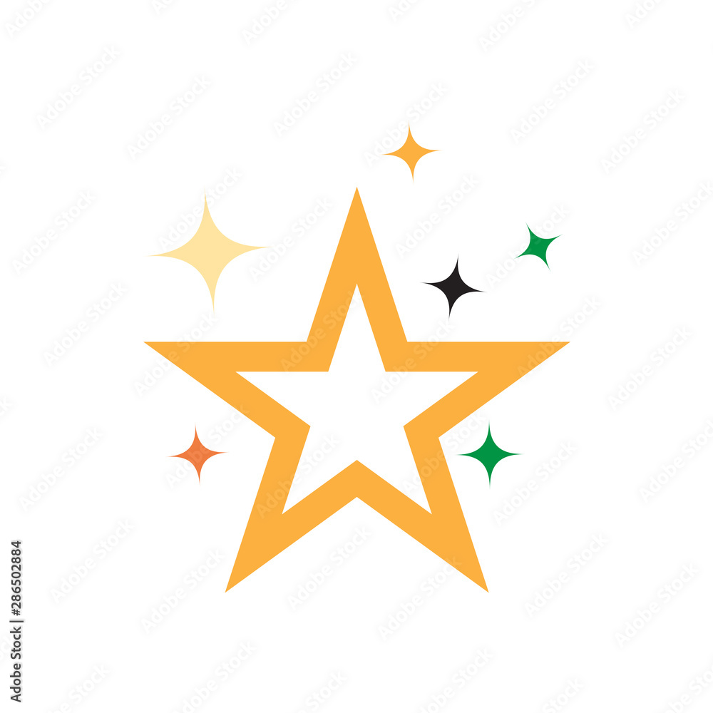 Obraz premium Star graphic design template vector isolated illustration