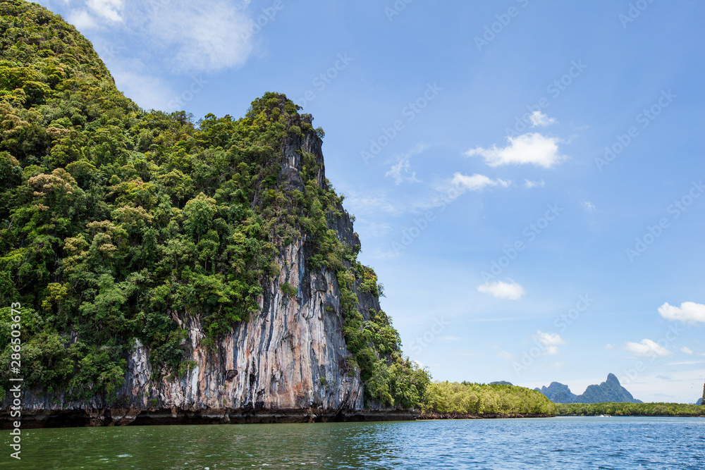 Phang-Nga Bay National Park. The famous islands and the sea in Phuket, Thailand.