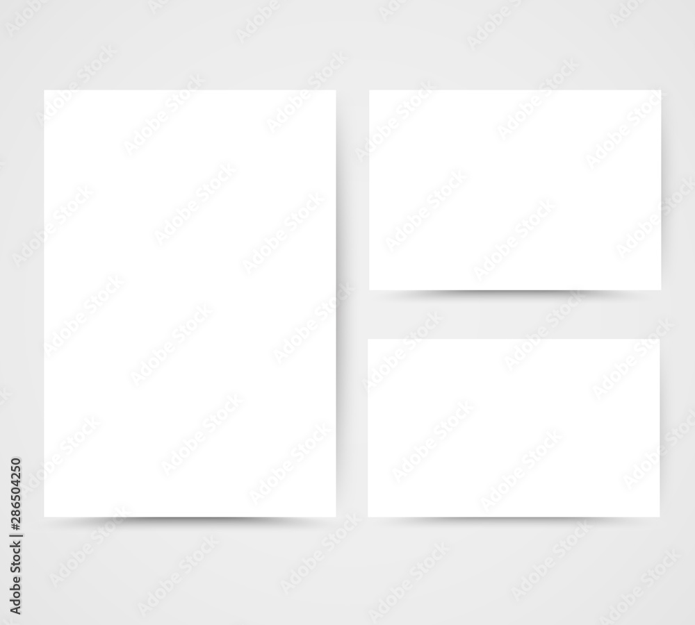set of blank paper sheets set of blank paper sheets