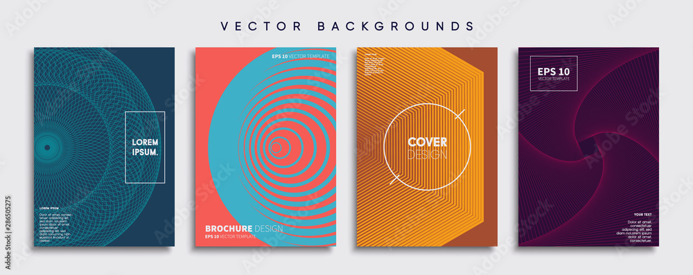Fototapeta premium Minimal Vector cover designs. Future Poster template.